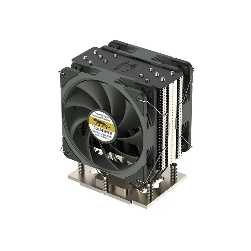 Imagem -02 - Coolserver-amd Duplo Ventilador Radiador Sp5-m98 Heat Pipe Epyc9654 12 cm