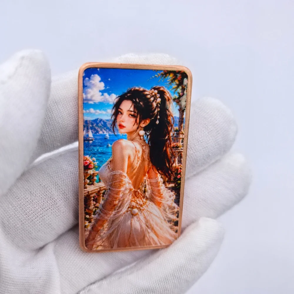 12 Types 1 OZ .999 Fine Copper Beautiful Fantasy Women Commemorative Bar Art Color Printed Metal Bar Collectible Souvenir Gift