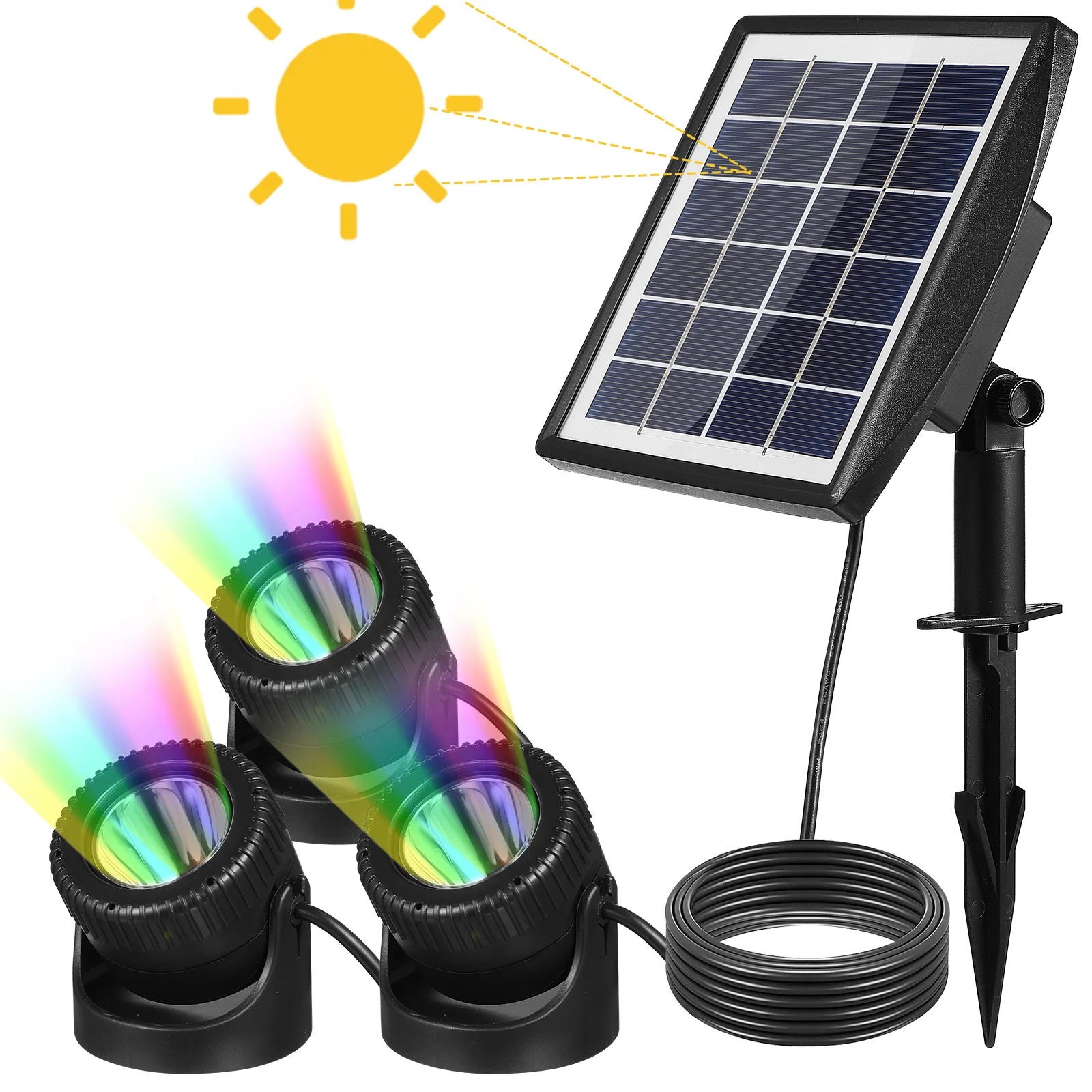 

Solar Underwater Lantern Pond Lights Powered Garden Outdoor Decor Fountain LED Pool