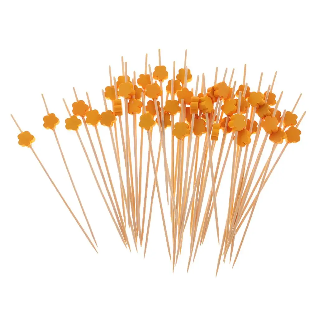 100x الخيزران كوكتيل العصي النمام المسواك ساندويتش الفاكهة كب كيك يختار 12 سنتيمتر #6