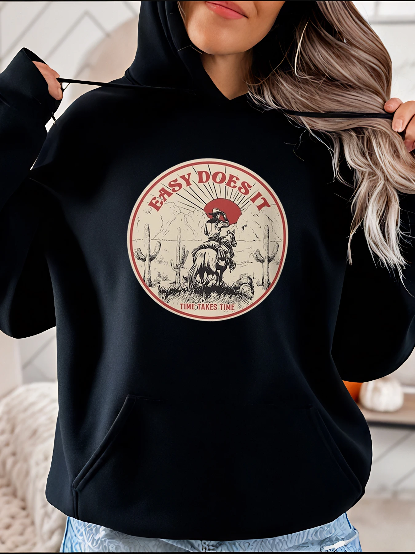 

Толстовка с капюшоном в стиле вестерн, легкая повседневная толстовка унисекс с принтом, верхняя одежда в ковбойском стиле для мужчин и женщин