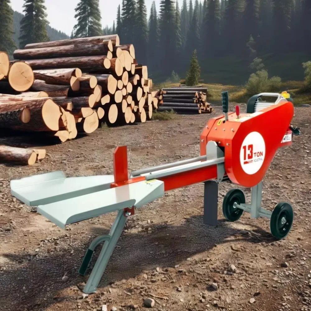 Small Home Electric Wood Splitter Hydraulic Log Splitter Automatic Wood Cutter for Rural Use