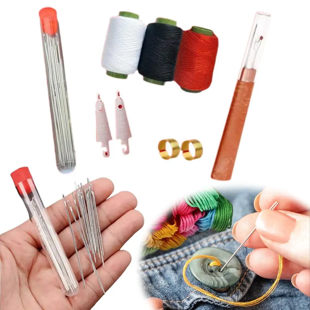 Nähnadeln-Set, große Augennadeln mit Faden, verschiedene Größen, Kleidung, Nähen, Stickerei, Kreuznadel-Sets, Heim-DIY-Handwerkzeuge