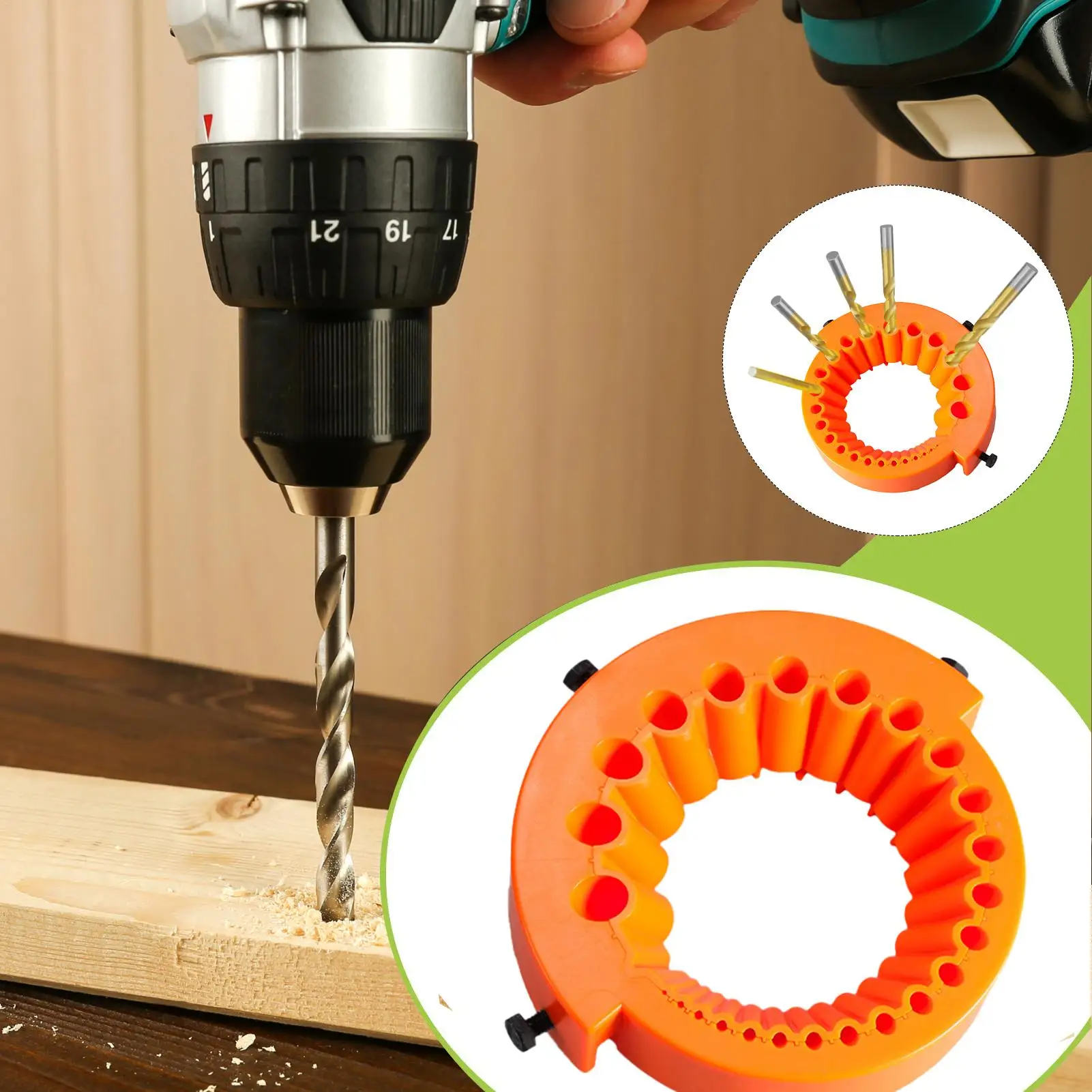 Efficient Drill Bit Sharpener Handheld Grinding Attachment for Metalworking Industrial Home Garage Outdoors Construction