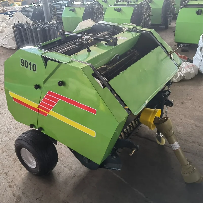 Tractor-Driven Round Baler Machine For Farm Use Hay & Straw Baler With Wheels & Core Motor Component