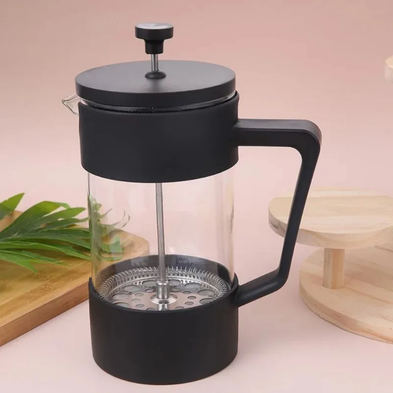 Prensa francesa de 600ML, cafetera de casa de vidrio de alto borosilicato, Espumador de espuma de leche, accesorios de café, suministros de café