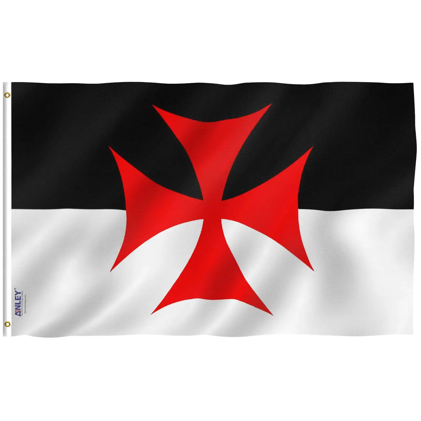 Knights Templar Battle Flag Vivid Color and Double Stitched Roman Catholic Church Flags Polyester with Brass Grommets Room Decor