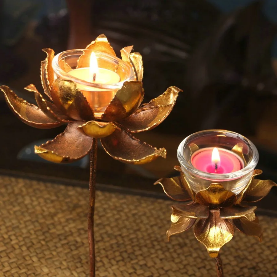 

Unique Candle Holder Birthday Metal Wedding Stand Candle Holder Tealight Decor Table Glass Romantic Flower Portavelas Room Decor