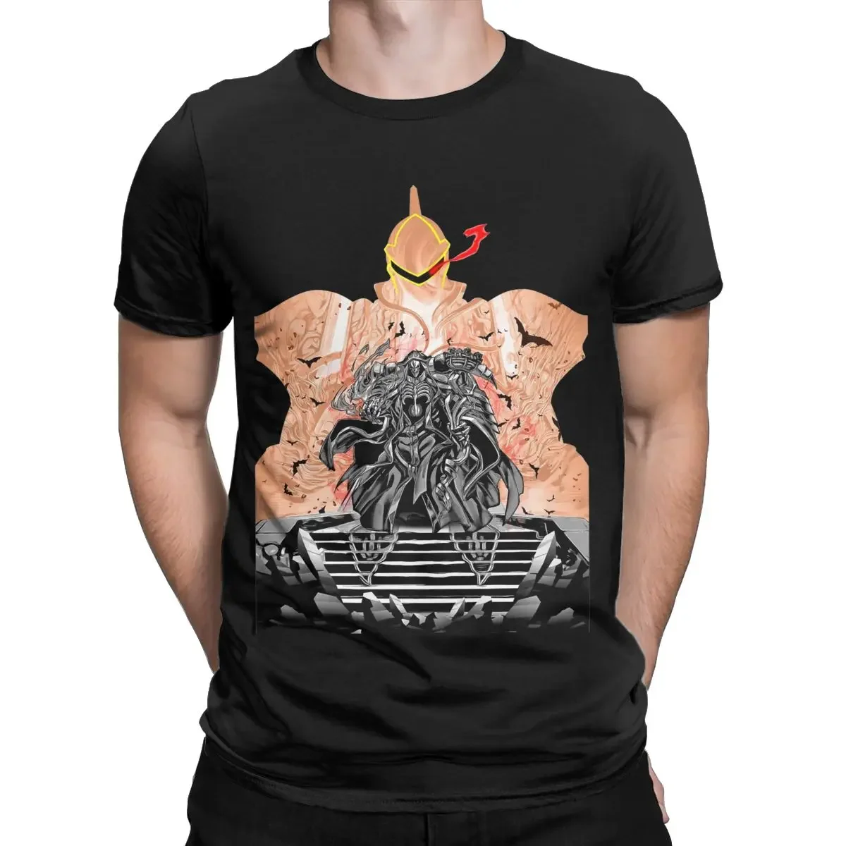 Vintage Ainz Momonga Overlord Ainz Ooal Gown T-Shirts for Men 100% Cotton T Shirts Short Sleeve Tee Shirt Gift Idea Clothes