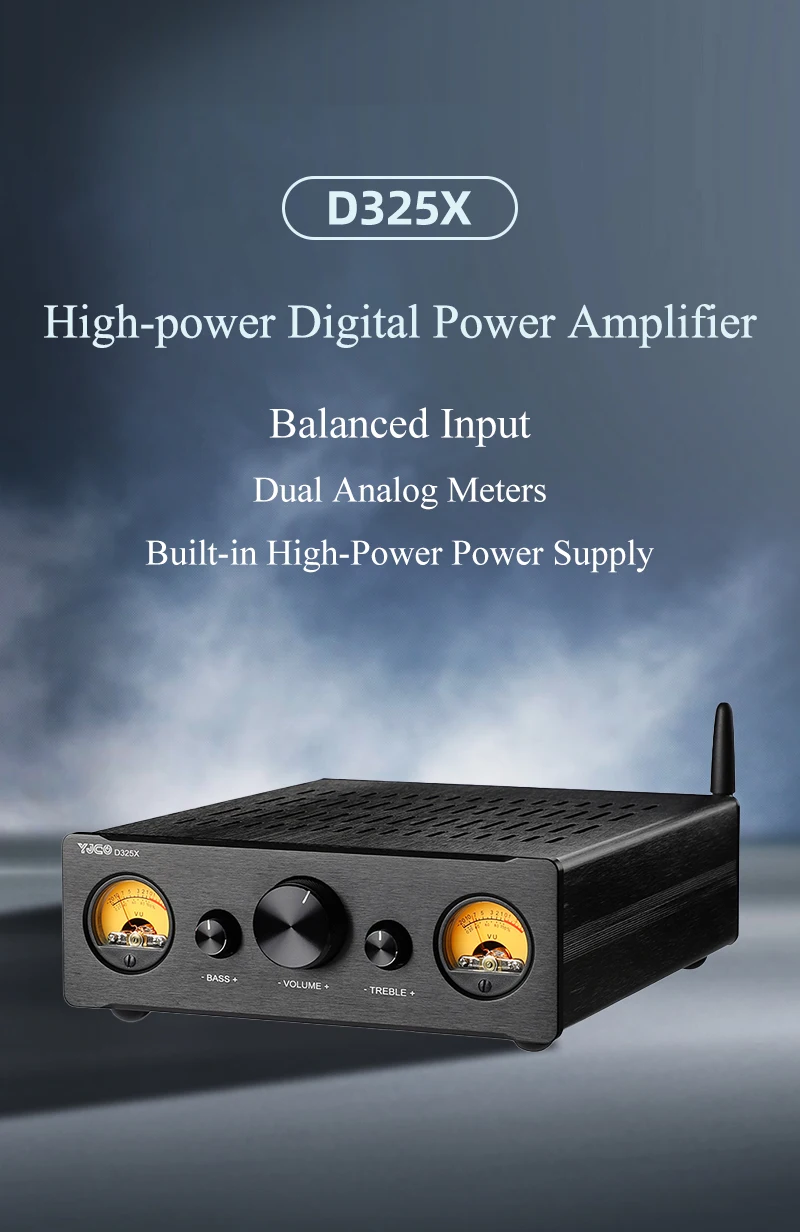 YJCO 300W Digitaler Leistungsverstärker 2.0 Stereo-Balance-Eingang mit TPA3255 XLR RCA Bluetooth HIFI Audio Soundverstärker AC220V – Detail 1