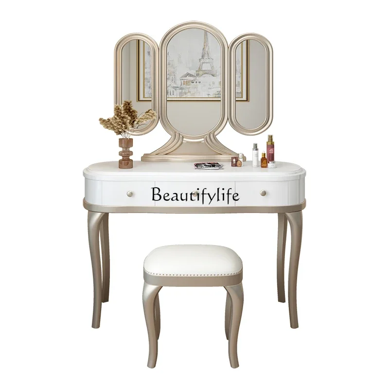 

FG52American light luxury dresser, high-end French princess style, solid wood dresser, storage cabinet integrated