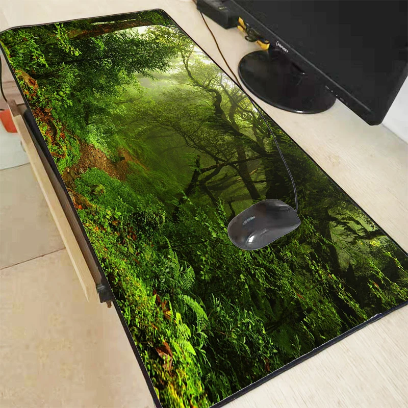 

MRGBEST Nature Landscape Trees Forest Mouse Pad 4mm Mouse for Computer COMPUT MOUS TABL MAT for Mouse Gaming Laptop RUG PAD Mice