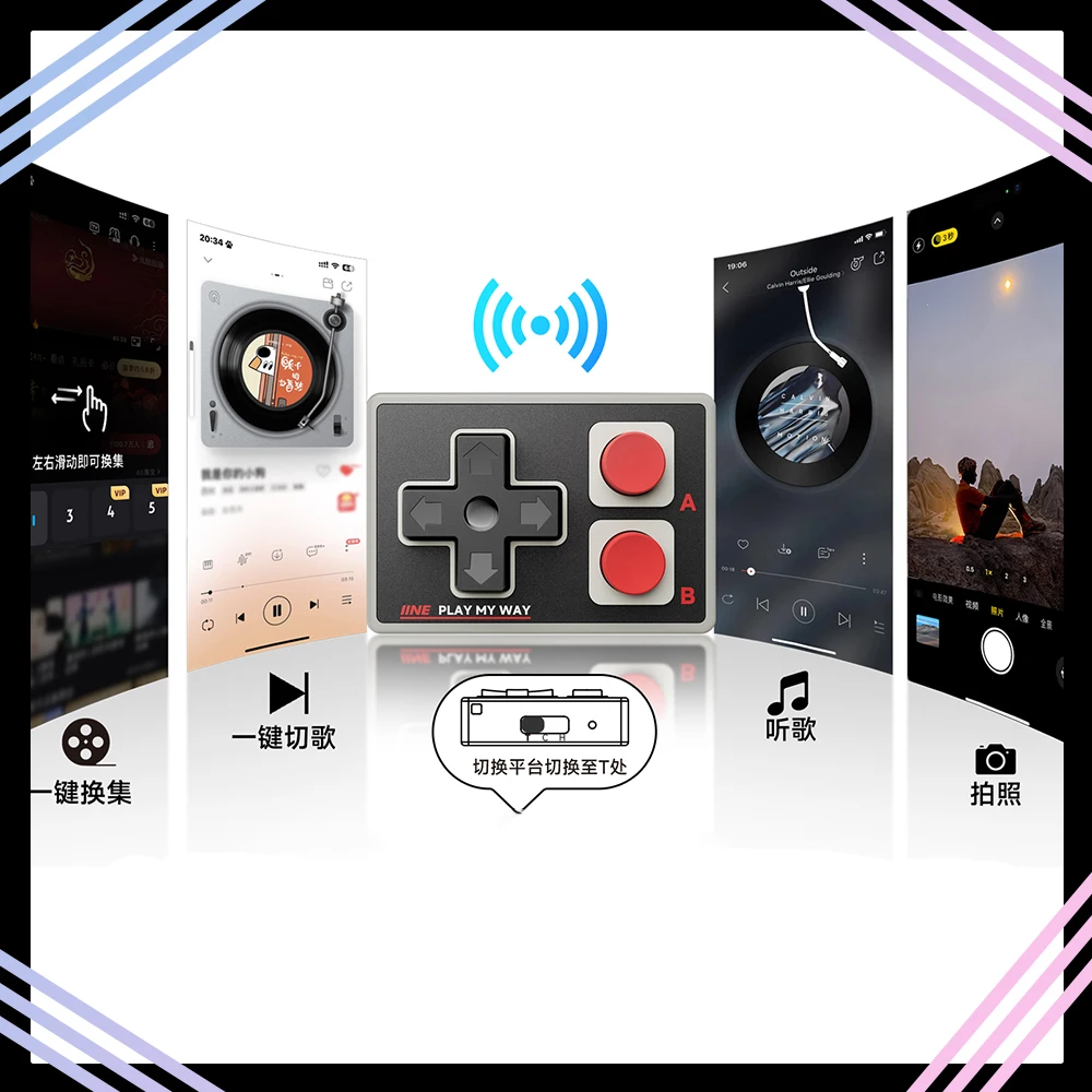 

IINE Gamebrick Мини Беспроводной Контроллер Bluetooth Многофункциональный Геймпад Джойстик Пульт Дистанционного Управления Подходит для iPhone Android
