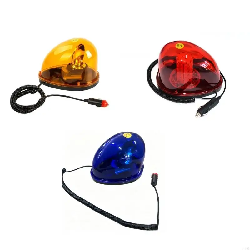 Vehicle Warning Lamp with Corded Vehicle Use, Rotating Housing, and Quick Metal Roof Placement for Daily Use F19E