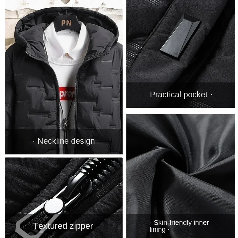 Winter Trendy Parkas Cotton-padded Coats Jacket Men Parkas Outdoor Hooded Coat Casual Windbreaker Thick Warm Coat Men Jacket