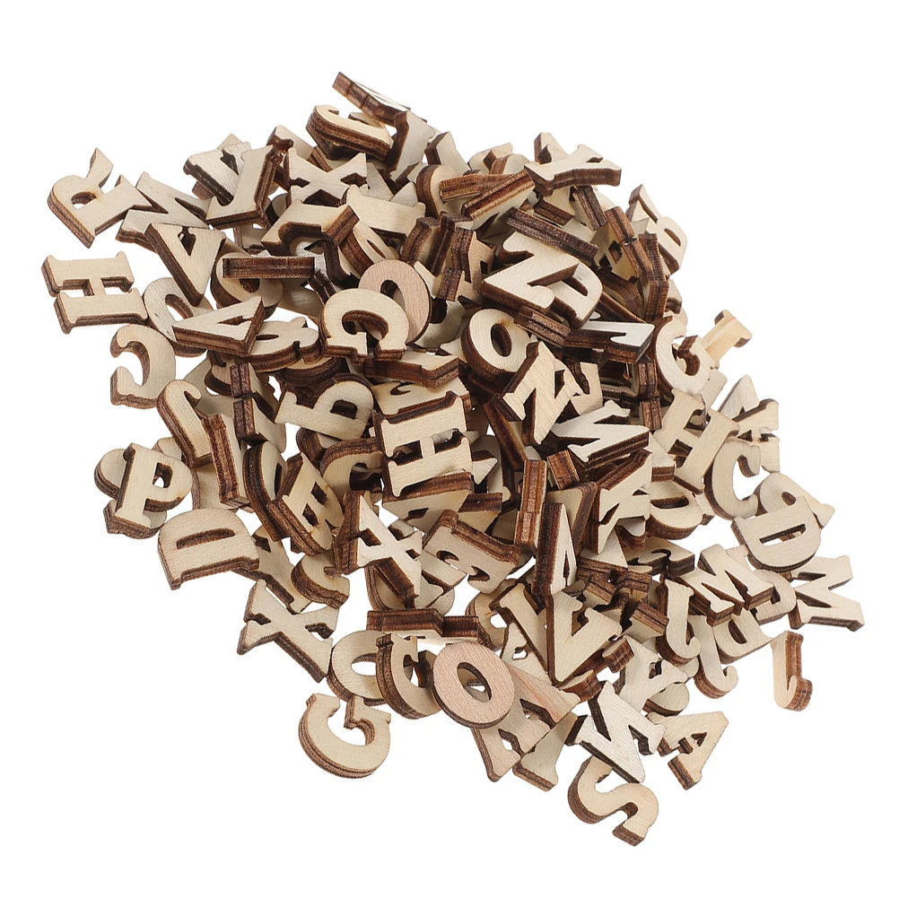 

104pcs Wooden Letters Unpainted Basswood DIY Decor Smooth Surface Montessori Toys Alphabet Letter Cutouts Craft Room Decor