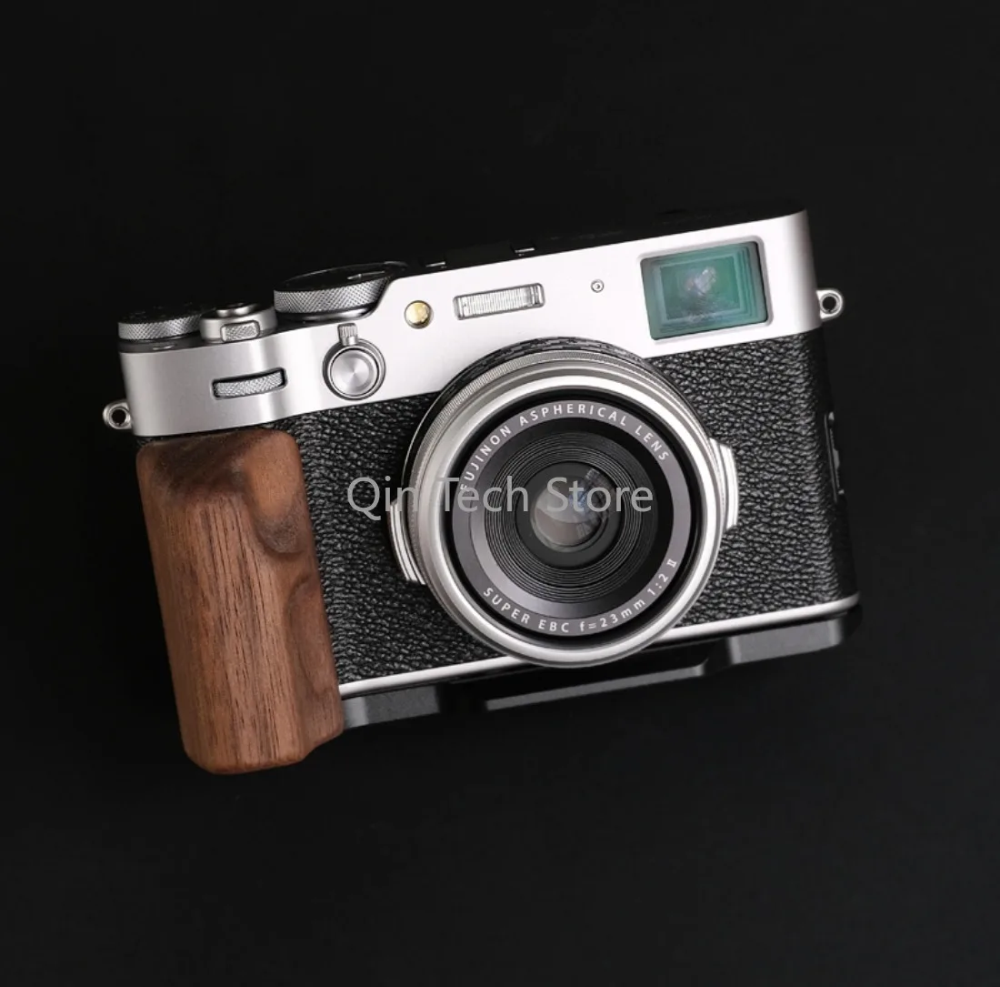 Imagem -03 - Liberação Rápida l Placa Madeira Ebony Walnut Câmera Hand Grip Handle Alumínio Liga Base Holder Board Mount para Fuji Fujifilm X100vi