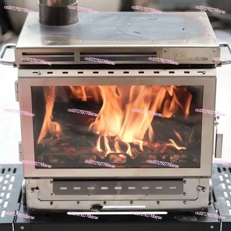 

Portable Steel Wood Burning Stove Environmentally Friendly Dry Heat Outdoor Camping Hiking Tent Cooking Durable Travel