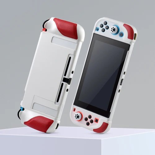 Funda protectora todo en uno adecuada para NS Switch, agarre de cuero, consola de juegos Nintendo Switch, bolsa de almacenamiento portátil