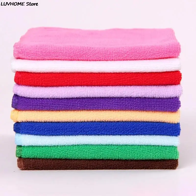 5pcs Microfiber Cleaning Cloth Towel Dish Cloth Super Absorbent Kitchen Wash Cloth Household kitchen Wiping Tool