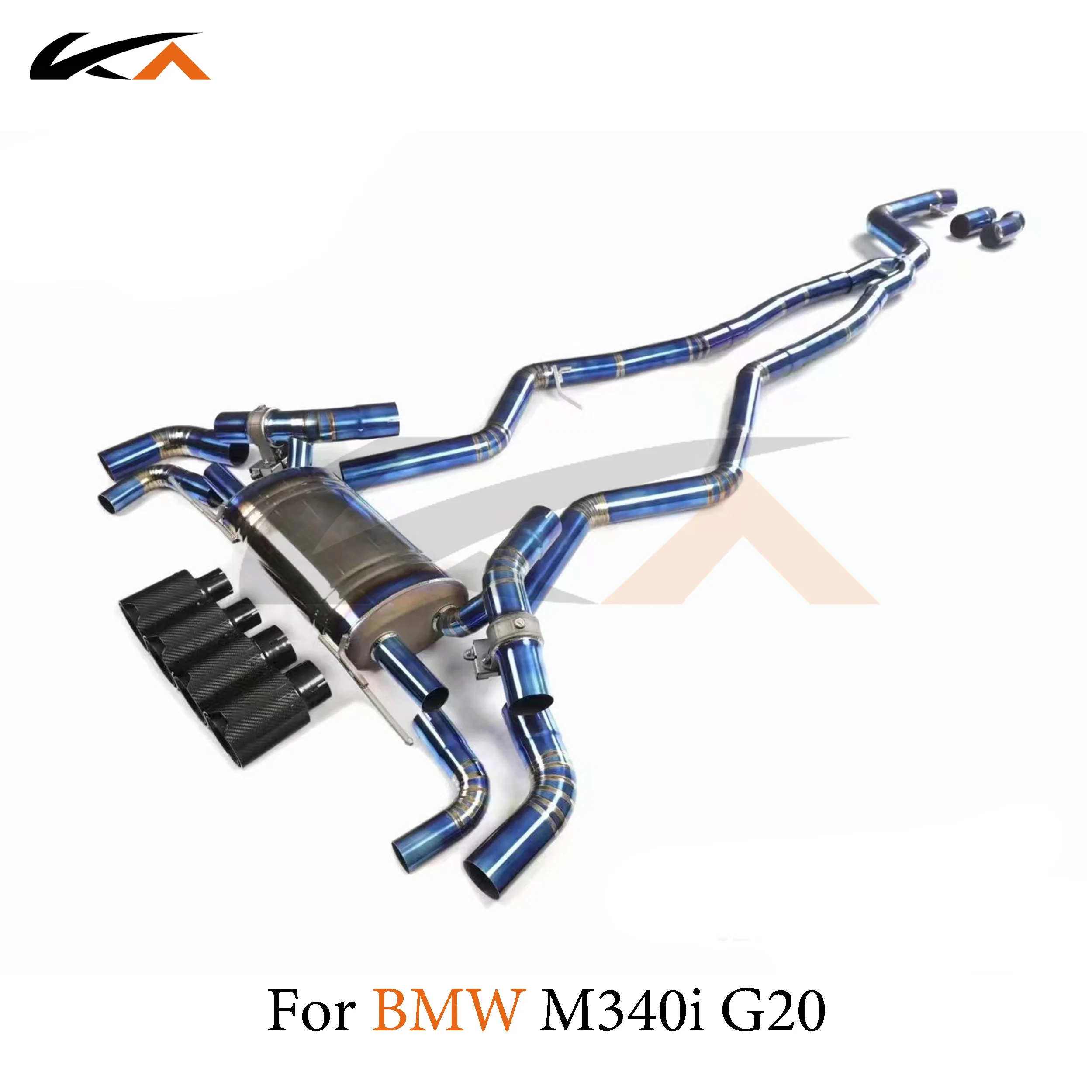 KA Tuning exhaust system titanium catback for BMW M340i G20 performance auto part muffler and valve