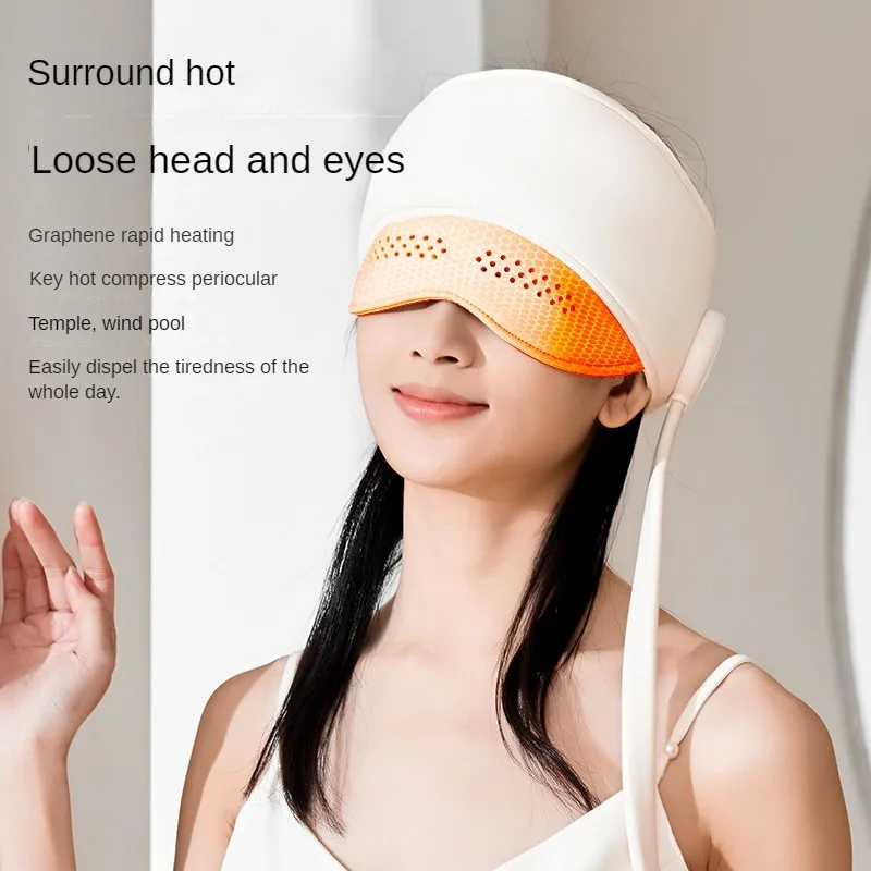 Massager For Head On Batery Airbag Wrapped Sleeping Heating Household Fully Automatic Head And Eye Integrated Massage Helmet