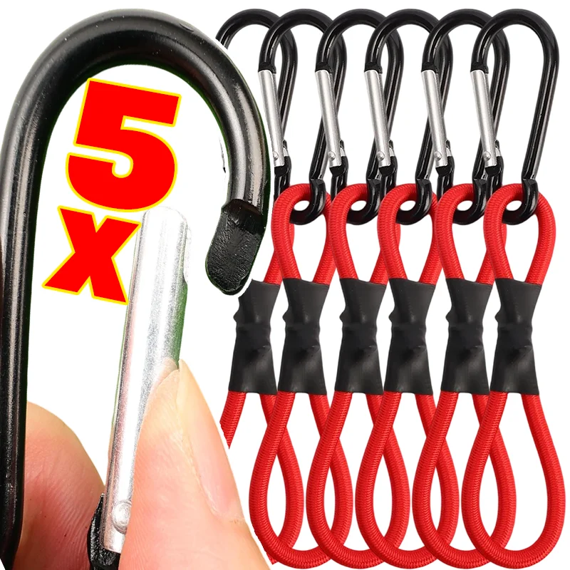

TEnt Tarp Tensioner Rope Camping Gear with Carabiner High Strength Multifunctional Kayak Hook Portable Survival Tool Multi Color