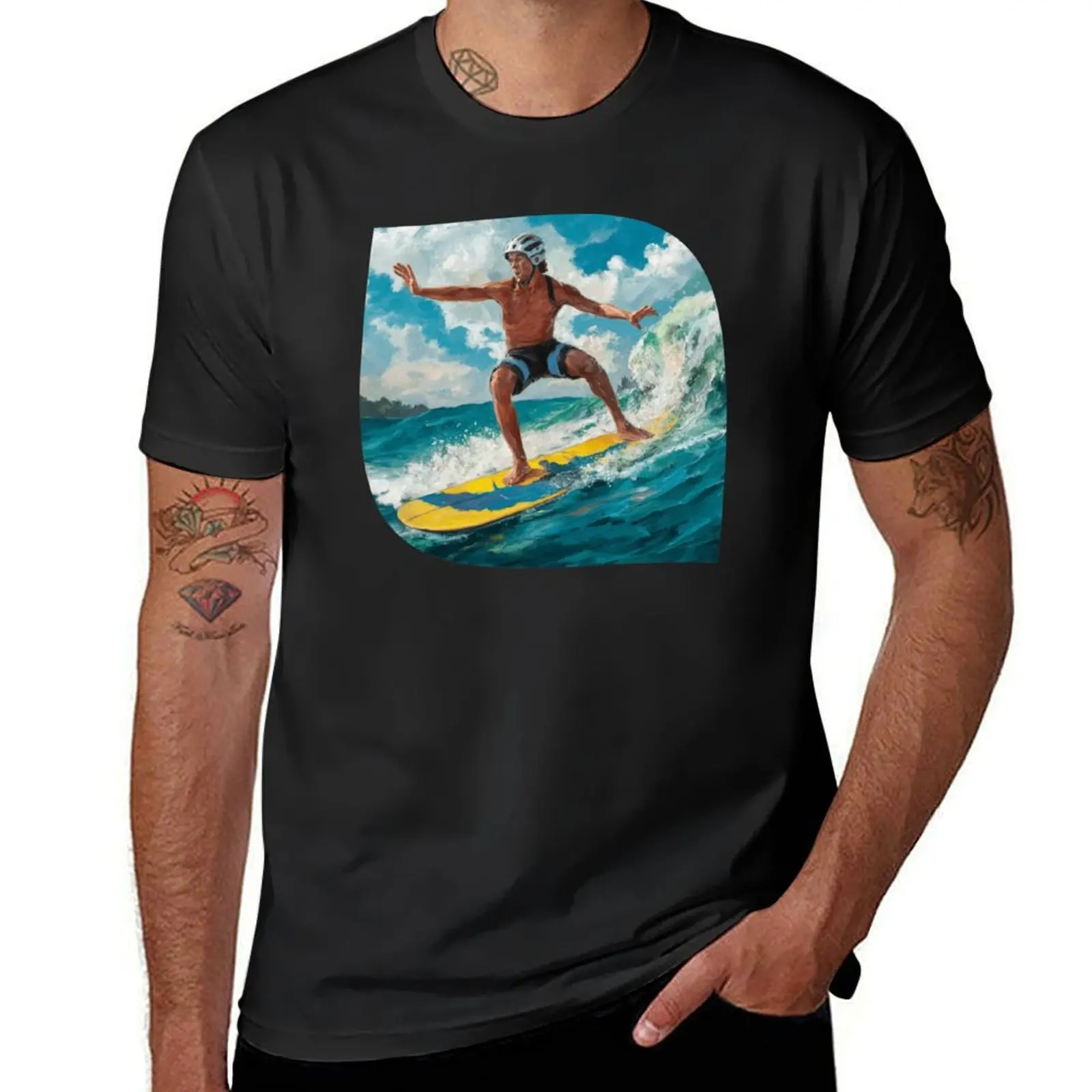 

Surfing Fun T-Shirt blacks blanks sports fans customs design your own heavy weight t shirts for men