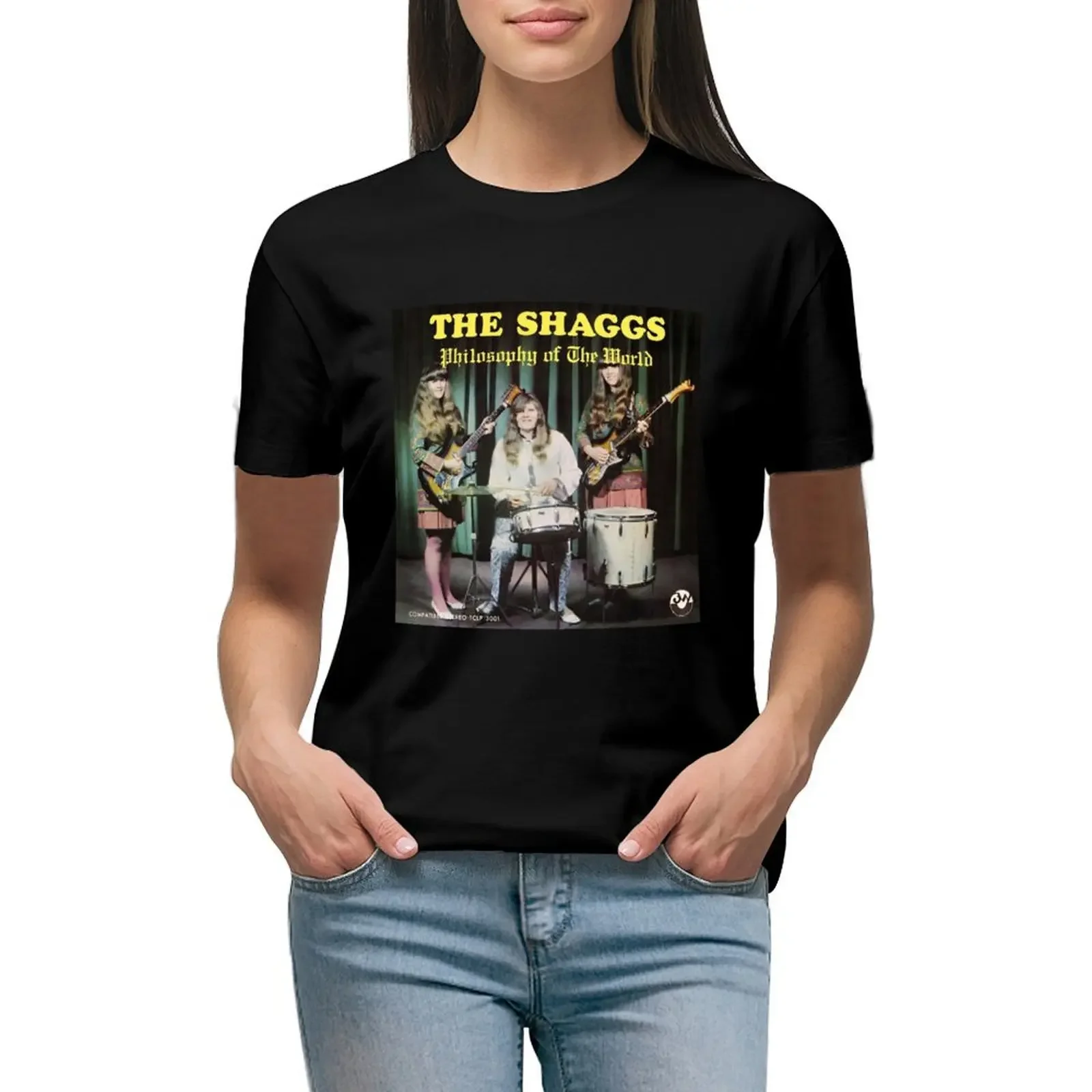 The Shaggs Band Shirt| Philosophy Of The World Concert Tee T-Shirt customizeds blacks cute clothes t-shirts for Women cotton