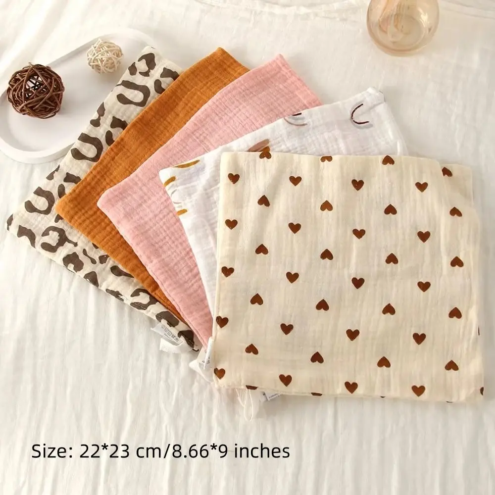 3/5Pcs High Quality 6-Layer Pure Cotton Cotton Washcloth Absorbent Soft Newborn Burp Cloth Gauze Cotton Towels Square Towels