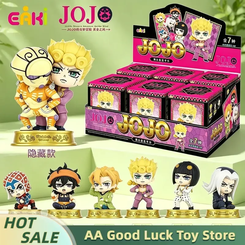 New Genuine Eaki Jojos Bizarre Adventure Blind Box Figure Anime Character Collectible Desktop Ornament Gift For Adult Fans