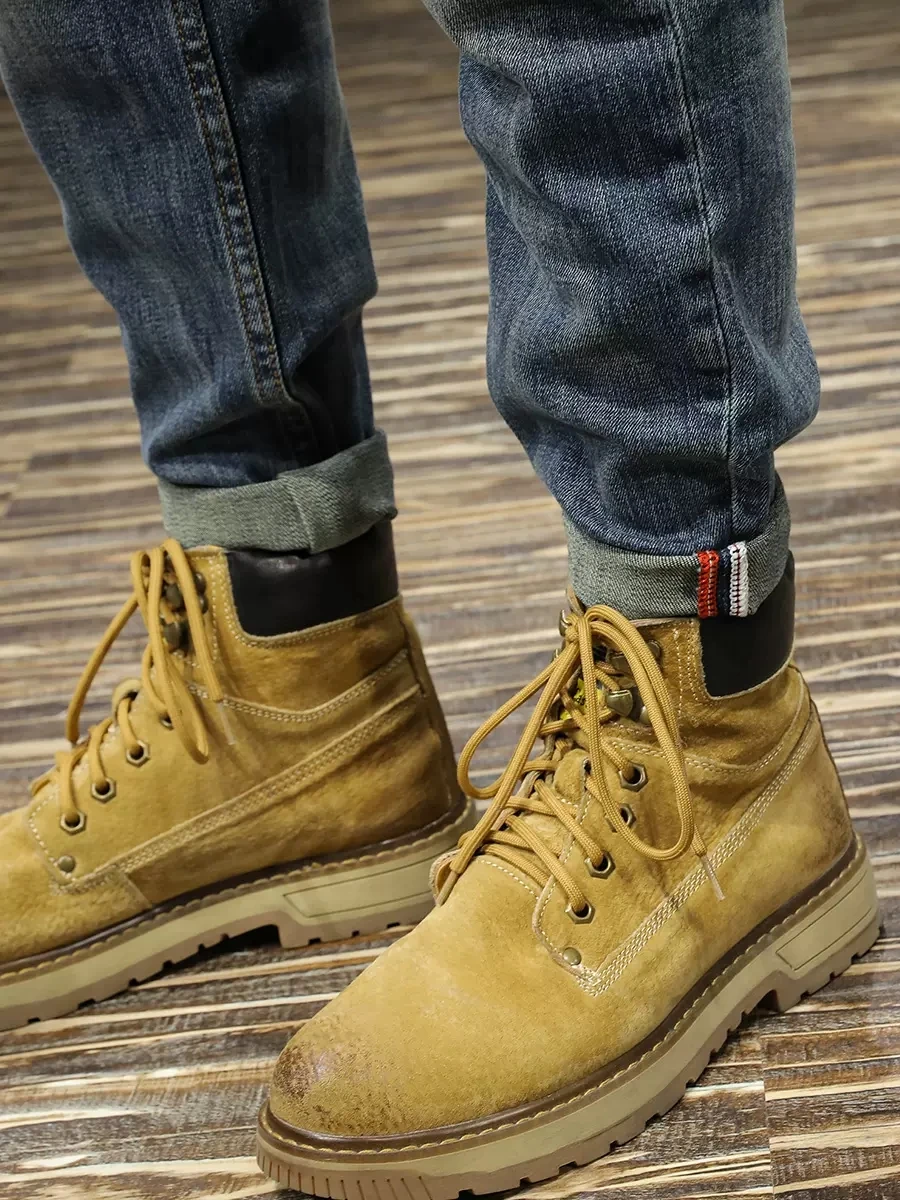 Italian Style Fashion Men Jeans High Quality Retro Blue Stretch Slim Fit Vintage Jeans Men Trousers Casual Designer Pants Hombre