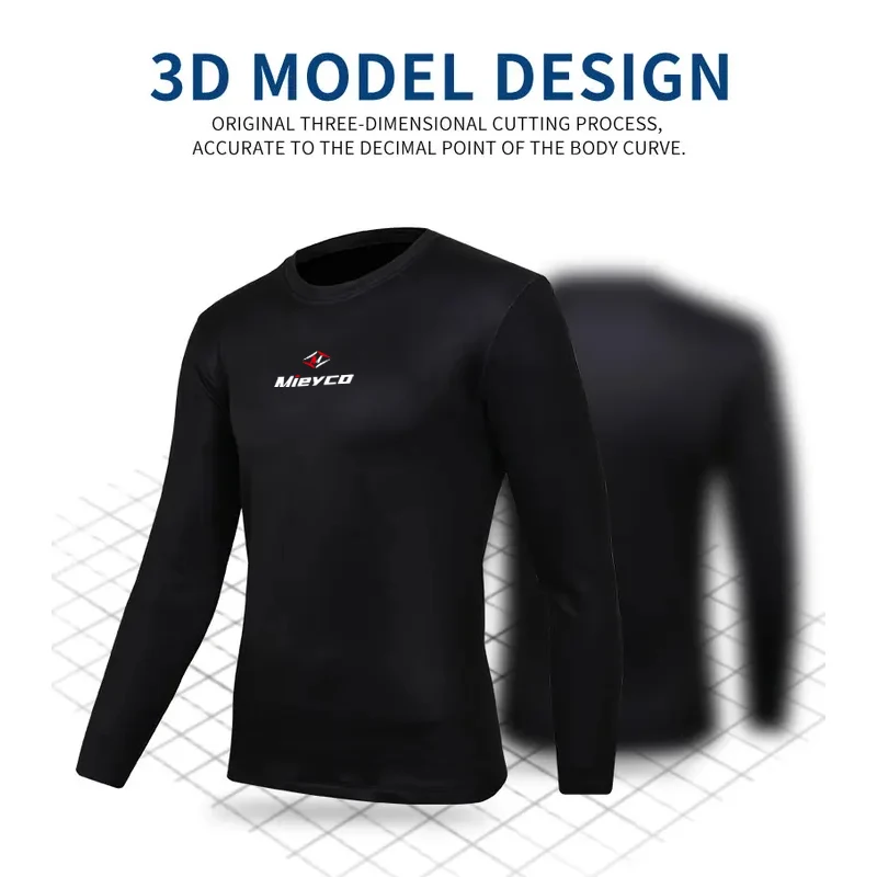 Mieyco Men's Winter Cycling Base Layer Long Sleeve Thermal Shirt Fleece Warm Bike Underwear Road Bike Jersey Sportswear Top - view 3