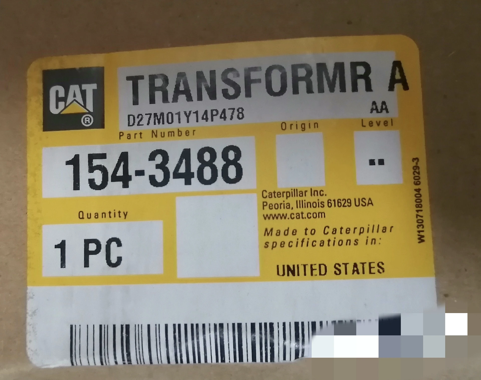 CAT 154-3488 Transformer