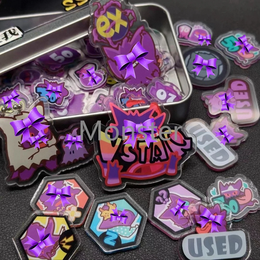 ゲンガー-ポケモン-ptcg-ダメージカウンター-ダメージインジケーターセット-テーマダイス-vstar-マーカー-gx-ボードゲームアクセサリー-ポケモンプレイヤー向け