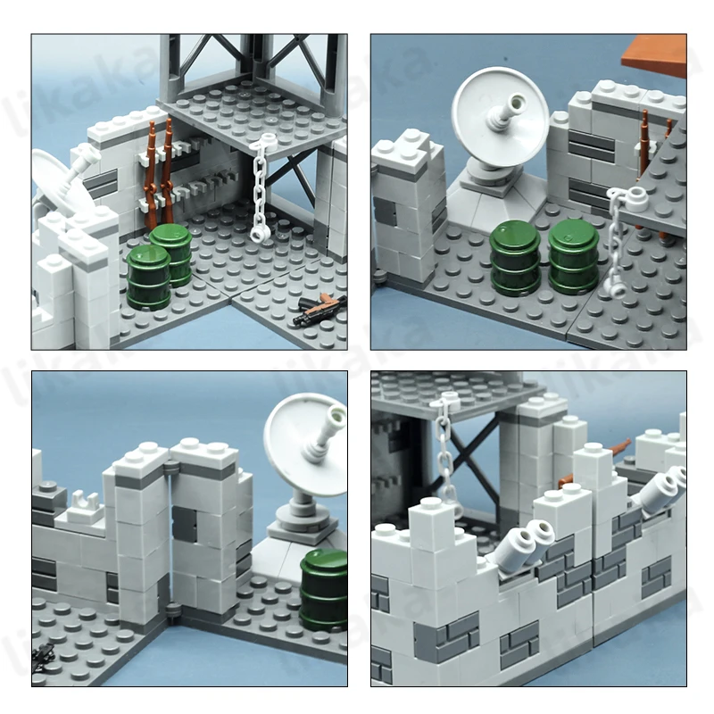 MOC-軍事運用ポイントブロック、武器付きモンテッソーリおもちゃ、互換性のある技術、古典的なレンガ、男の子へのギフト