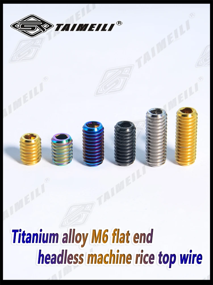 AliExpress TAIMEILI Titanium Alloy Flat End Set Screws M6x8/12/16mm Bicycle Mod Repair Fasteners 2/4/6/8/10Pcs