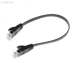 1pc 30cm Cat6 High-speed Network Cable Patch Cord RJ45 Slim Computer Networking Cord