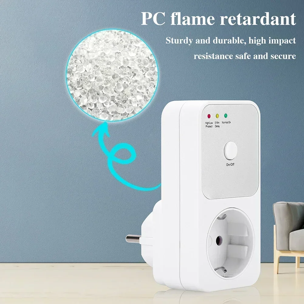 1PC EU Safe Timer Socket Voltage 220V Power Surge Safe Protector Socket Voltage Safe Refrigerator Protect Electrical Supply