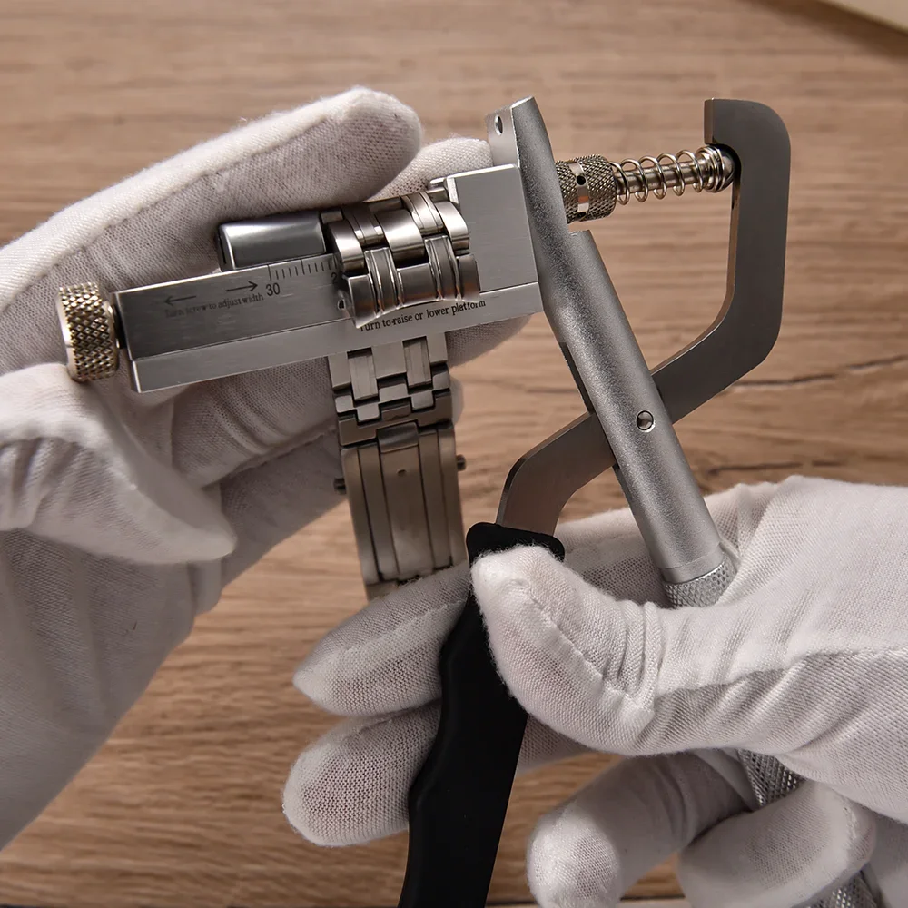 Профессиональный набор инструментов для пружинного стержня, ремешок для часов, плоскогубцы для снятия штифтов, набор для ремонта браслета с футляром для штифта для часовщика