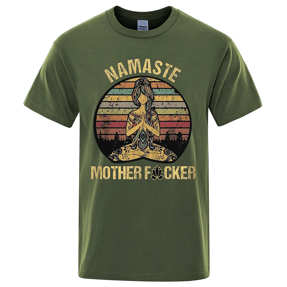 Vintage Namaste Mother Explicit Funny T-shirt T Shirt Men Tshirt Men Cotton Tees Tops Harajuku Short Sleeve Oversized Clothing