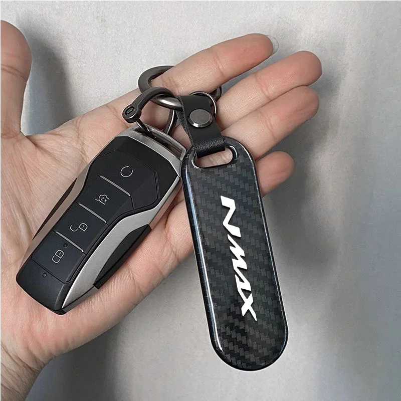 Motorcycle Key chain Carbon Fiber Keychain For NMAX155 NMAX125 NMAX150 N-MAX155 NMAX 155 N-MAX 125 2025 2024 LOGO Accessories