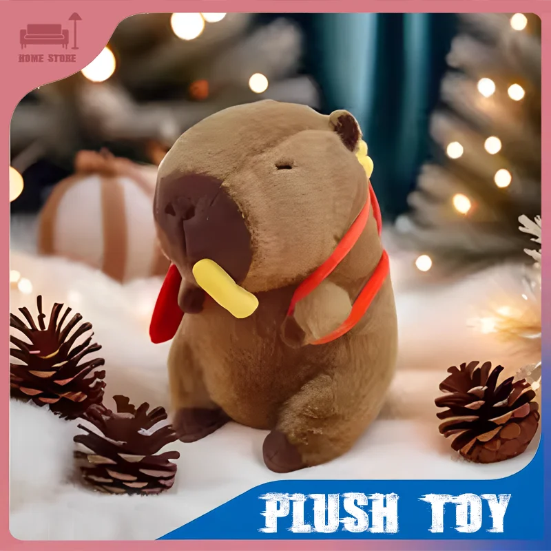 

25 30 40cm Capybara Cartoon Plush Dolls Pillow Cute Fries Backpack for Bedroom Sofa Decoration Capybara Animals Soft Stuffed Toy