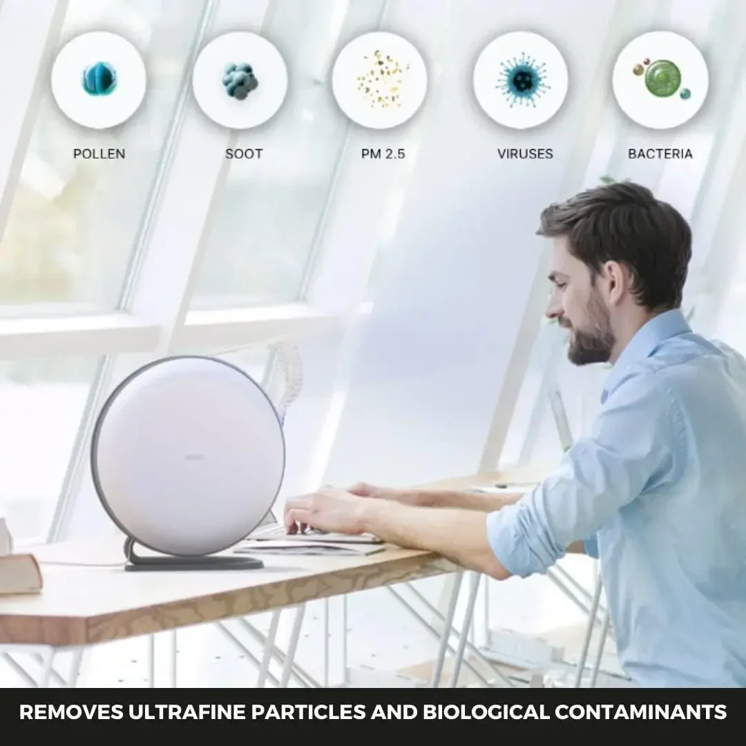 

IQAir Atem Desk Air Purifier for Home, Office, Desktop, Small Room up to 150 sq ft, HyperHEPA Filter for Bacteria, Viruses