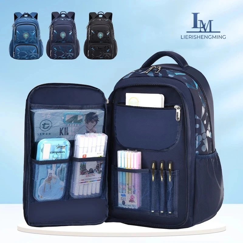 Backpack For Kids Elementary School Student Boys Schoolbag Grade 1-6 Lightweight Backpack Waterproof