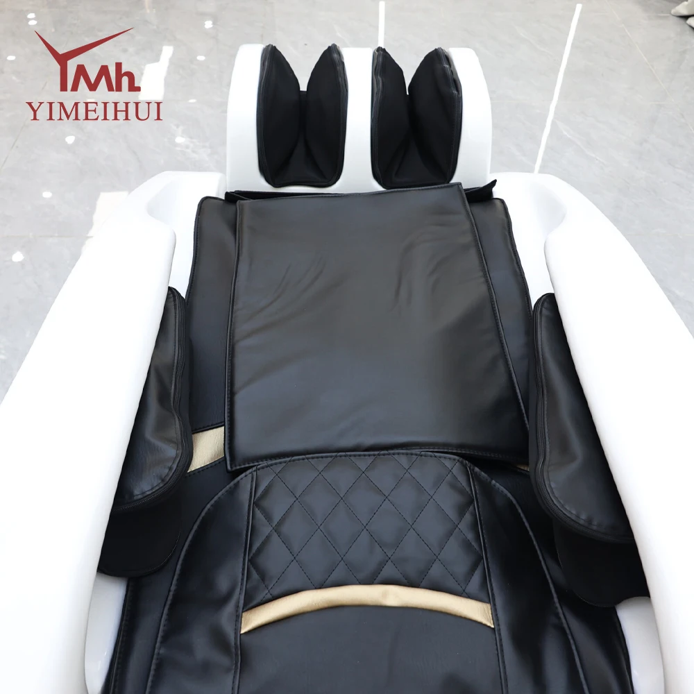 Professional modern intelligent hair salon lay down furniture electric washing bed shampoo chair with bowl