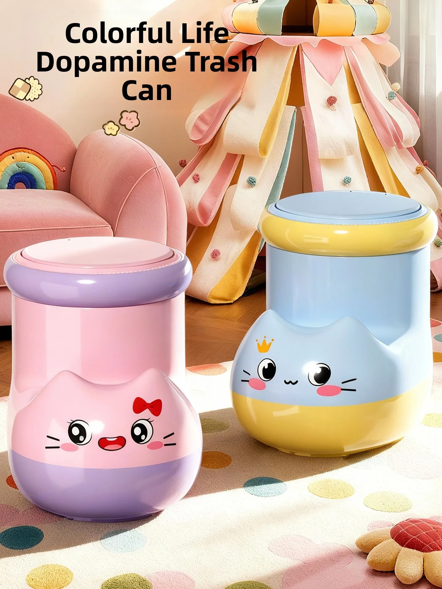 

Милый детский мусорный бак в форме ботинка, мобильное пластиковое круглое ведро для дома, кухни, ванной, гостиной, спальни