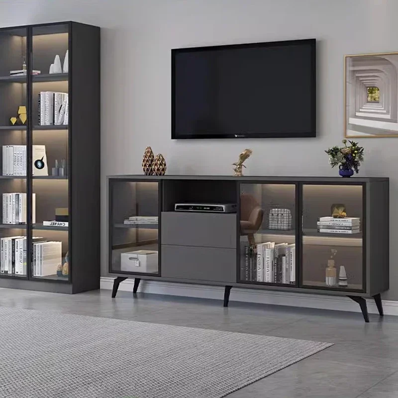 Glass Storage Tv Stands Universal Organizer Nordic Luxury Shelf Display Tv Table Entertainment Archivadores Bedroom Furniture