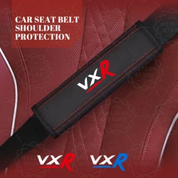 2pcs Car Styling VXR Emblem Leather Seat Belt Cover For Opel Vauxhall OPC Line Corsa D E Zafira B Insignia Astra H Accessories