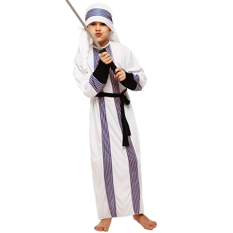 Child Arab Arabian Sheik Prince King Costume Kids Cosplay for Boys Halloween Carnival Dress Up